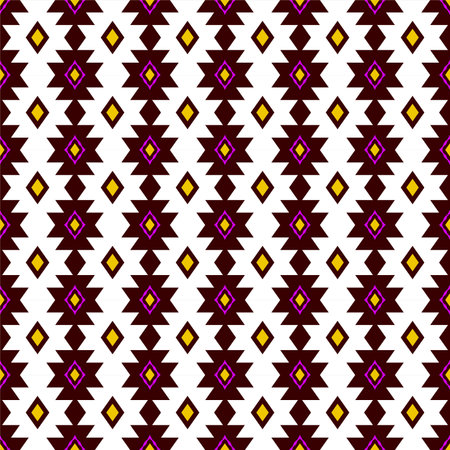 pattern ethnic or ethno mexican southwest sty boho or navajo. vector geomentric has stripe folk, native of textile or lace. design seamless line motif of aztec. fabric batik or kilim zigzag of tribalの写真素材