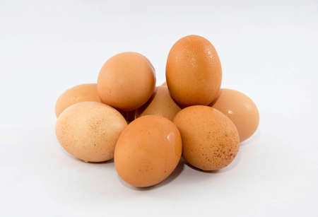 Eggs group isolated on white background