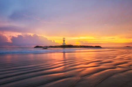 Activity time at lighthouse sunset beautiful.
