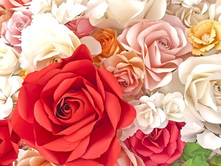Roses background for valentine's dayの写真素材