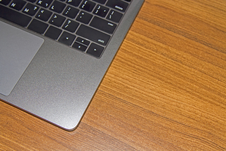 Some of part the Labtop on a desk.の写真素材