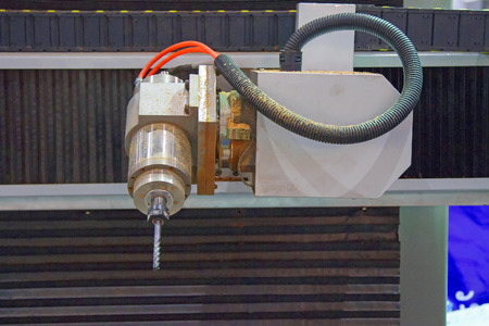 Spindle of CNC milling for wood の写真素材