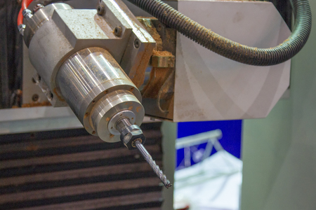 Spindle of CNC milling for woodの写真素材