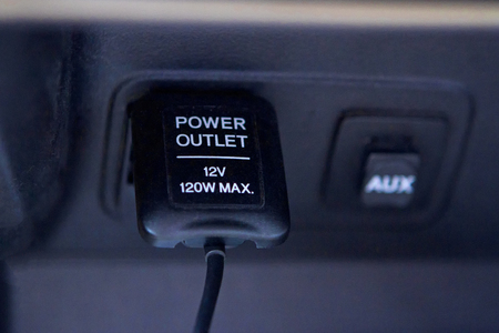Power outletin car of black