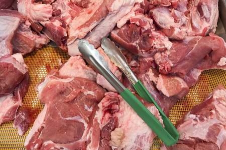 Many pork belly and the tongの写真素材