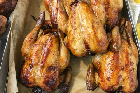 Grilled chicken is delicious.の写真素材