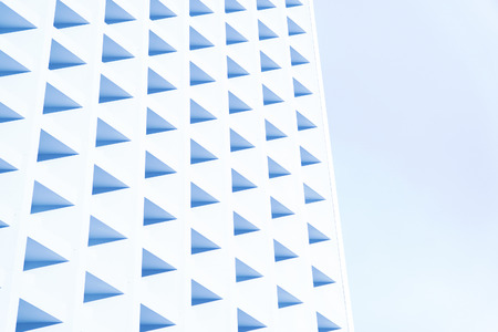 Corner of the building there are many triangles.の写真素材