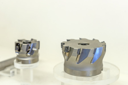 Indexable tooling many placed on a white background.の写真素材