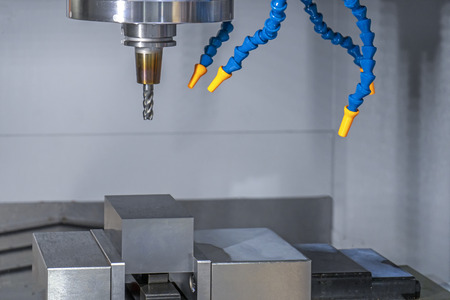 CNC machining and tool milling cutting raw materialの写真素材