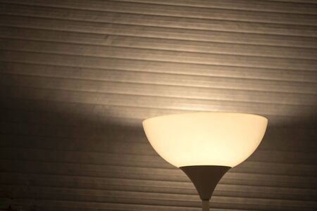Golden desk lamp light modern copper background