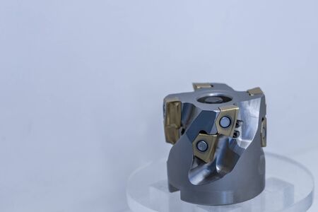 Indexable tooling many placed on a white background.の写真素材