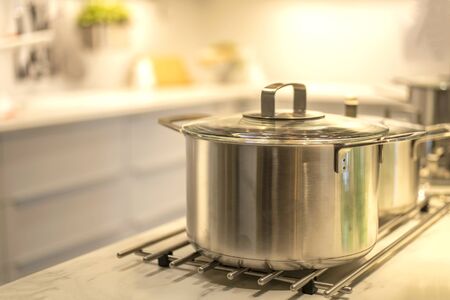 The pot is on the electric stove