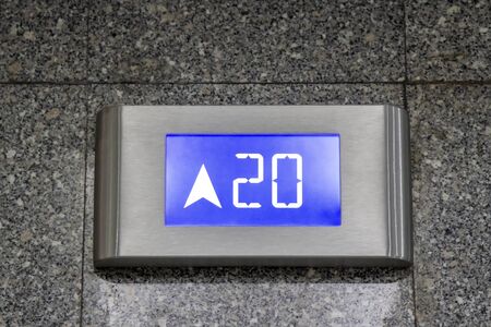 Elevator to the 20th floor twenty elementの写真素材