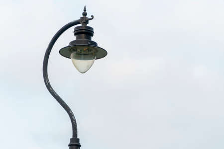 Light Post With Blue Sky Background and multi lightの写真素材