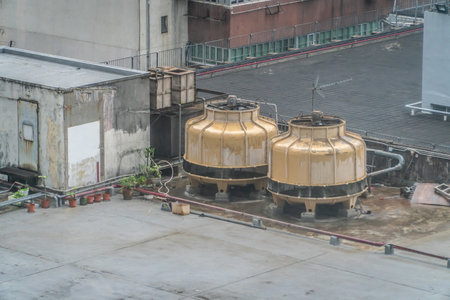 Chiller water cool and old dirty and barbed.の写真素材