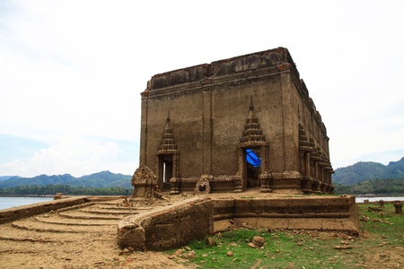 Old temple was left abandonedの写真素材