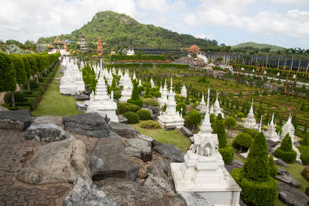 White Pagoda in the gardenの写真素材