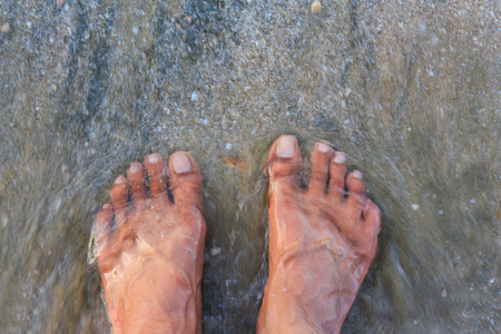 Stroll the beach , Prachuap Khiri Khan, Thailandの写真素材