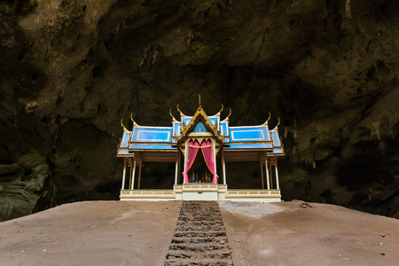 Pavilion in the the Cave , Prachuap Khiri Khan, Thailandの写真素材