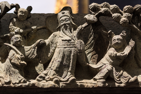 Masters the statue in the templeの写真素材