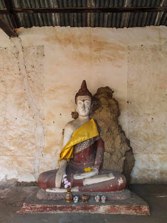 Buddha statue In the temple of Thailandのeditorial素材