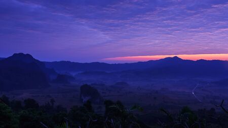 morning in Phu Lang Ka of Thailandの写真素材