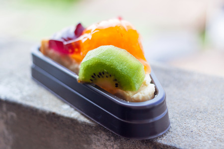 Fruit Cake Colorful appetizing delicious sweetの写真素材