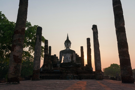Buddha statue in Sukhothai Province of Thailandの写真素材
