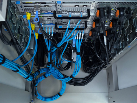 LAN cable use server of factory
