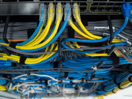 LAN cable use server of factory