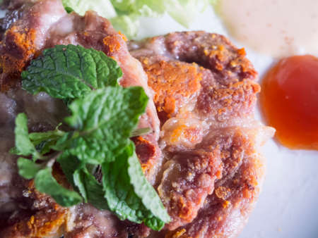 pork steak , Look at appetizingの写真素材
