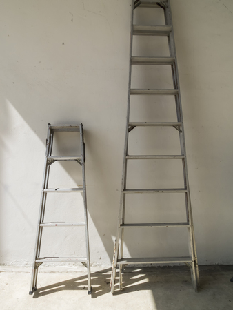 Steel stairs for the technician to useの写真素材