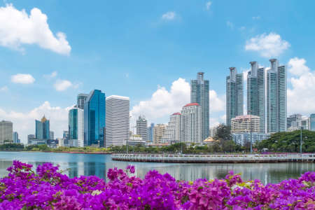 The Big building in Bangkok of Thailandの写真素材