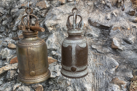 Old bell in the temple of Thailand