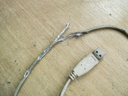 The cord is damaged because it isbitten