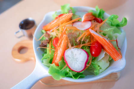 Mixed vegetable salad healthy foodの写真素材
