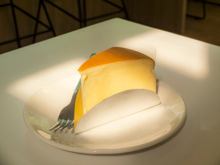 Soft cake in the cafÃ©の写真素材
