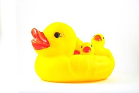 yellow duck toyの写真素材