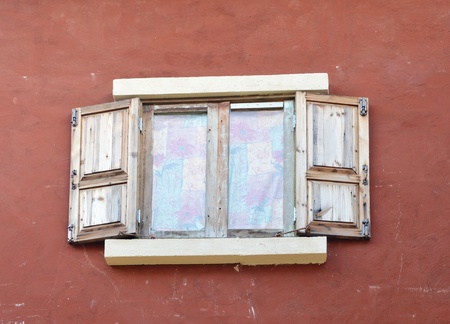 beautiful old window in italian style