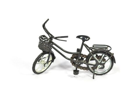 Black cruiser bicycle, isolated on white.の写真素材