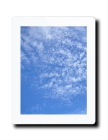 tablet pc, isolated on background whiteの写真素材
