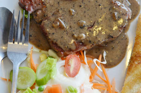 Grilled beef steakの写真素材