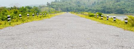 old road surface with nature