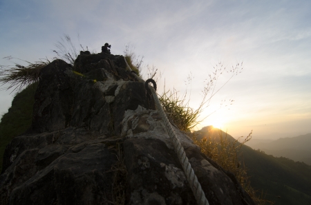 Top view of Mountain, Khao chang puak, Kanchanaburi, Thailandの写真素材