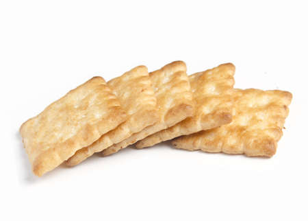 crackers on white backgroundの写真素材