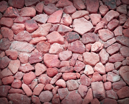 texture of red stone wallの写真素材