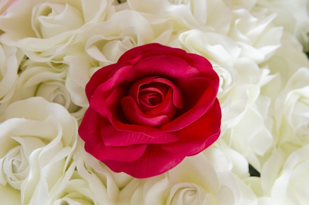 Artificial rose flowers mixed bouquetの写真素材