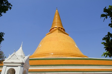 Phra Pathom Chedi, the tallest stupa in the world. It is located in the town of Nakhon Pathom, Thailand.の写真素材