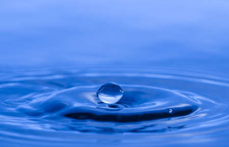 blue water splash close up