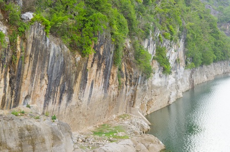 background of cliff stone mountainの写真素材